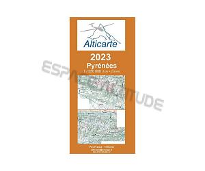 Carte Vol à Voile Pyrénées 2023 1/250 000